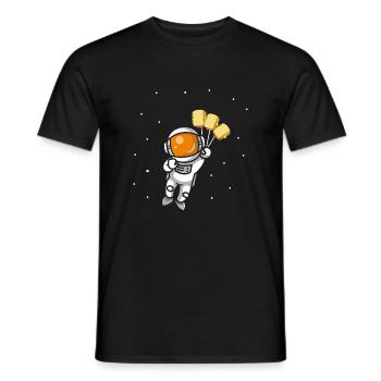 Sandwich Fast Food Astronaut Astronomy - Men's T-Shirt - black - Front - AI Model Male 178 light (178cm)