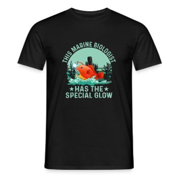 Ce biologiste marin a la biologie spéciale de la lueur - T-shirt homme - noir - Devant - AI Model Male 178 light (178cm)