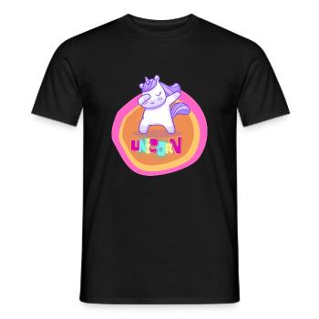 unicorn - Männer T-Shirt - Schwarz - Vorne - AI Model Male 178 light (178cm)