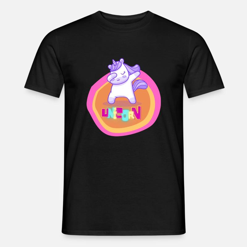 unicorn - Männer T-Shirt - Schwarz