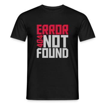 Error 404 not found - Men's T-Shirt - black - Front - AI Model Male 178 light (178cm)
