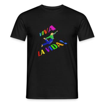 Viva la Vie ! Colors - T-shirt homme - noir - Devant - AI Model Male 178 light (178cm)