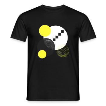 Abstraktes Gelb - Männer T-Shirt - Schwarz - Vorne - AI Model Male 178 light (178cm)