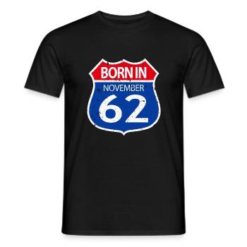 Geboren im November 1962 - Männer T-Shirt - Schwarz - Vorne - AI Model Male 178 light (178cm)