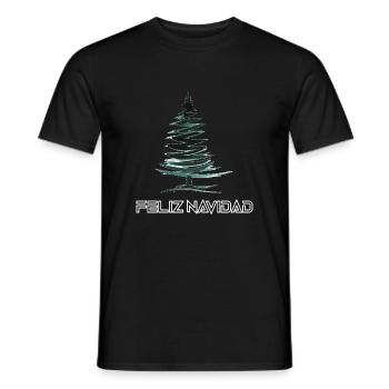 Merry Christmas , Feliz Navidad , Frohe Weihnachte - Men's T-Shirt - black - Front - AI Model Male 178 light (178cm)
