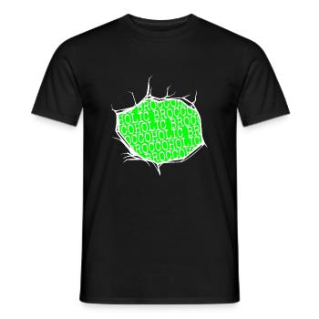 anniversaire cadeau idée humour végétalien droits des animaux - T-shirt homme - noir - Devant - AI Model Male 178 light (178cm)