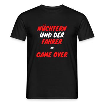 Nüchtern und Fahrer - Männer T-Shirt - Schwarz - Vorne - AI Model Male 178 light (178cm)