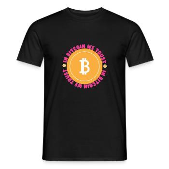 Dans Bitcoin We Trust - T-shirt homme - noir - Devant - AI Model Male 178 light (178cm)