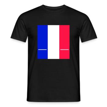 Calmez Vous et parler en Français - T-shirt homme - noir - Devant - AI Model Male 178 light (178cm)