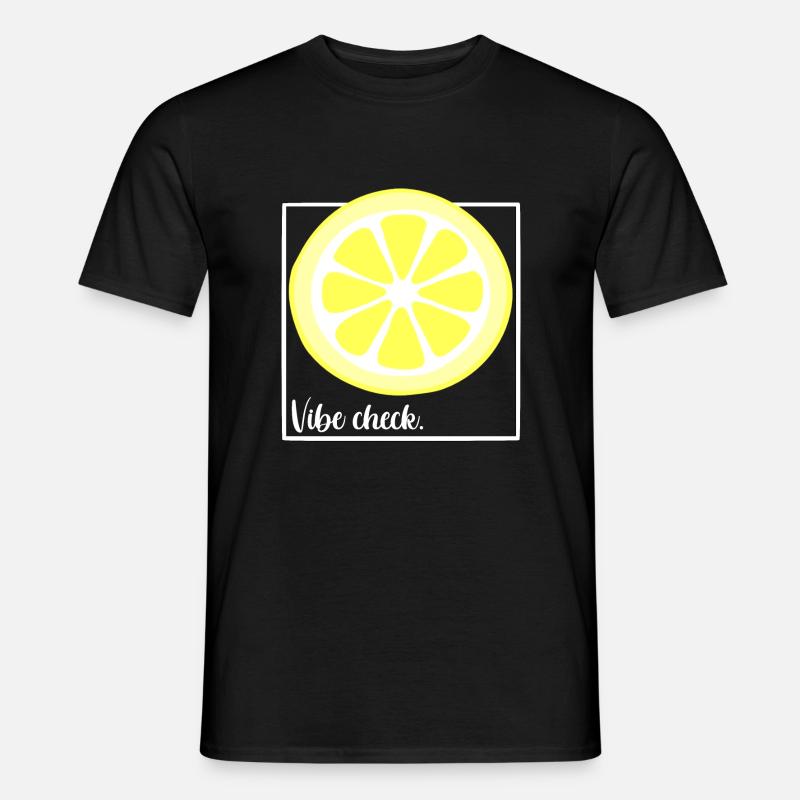 Vibe Check Zitrone - Männer T-Shirt - Schwarz