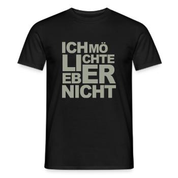 Bartleby der Schreiber - Ich möchte lieber nicht - Männer T-Shirt - Schwarz - Vorne - AI Model Male 178 light (178cm)