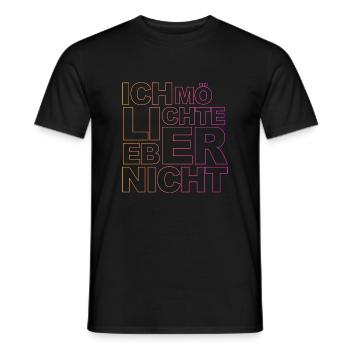Bartleby der Schreiber - Ich möchte lieber nicht - Männer T-Shirt - Schwarz - Vorne - AI Model Male 178 light (178cm)