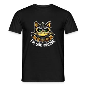 Katze - Ich bin dein Herr - Männer T-Shirt - Schwarz - Vorne - AI Model Male 178 light (178cm)