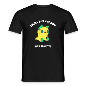 Small but grumpy - Men's T-Shirt - black - Front - AI Model Male 178 light (178cm)