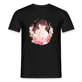 Mother's Day - Men's T-Shirt - black - Front - AI Model Male 178 light (178cm)