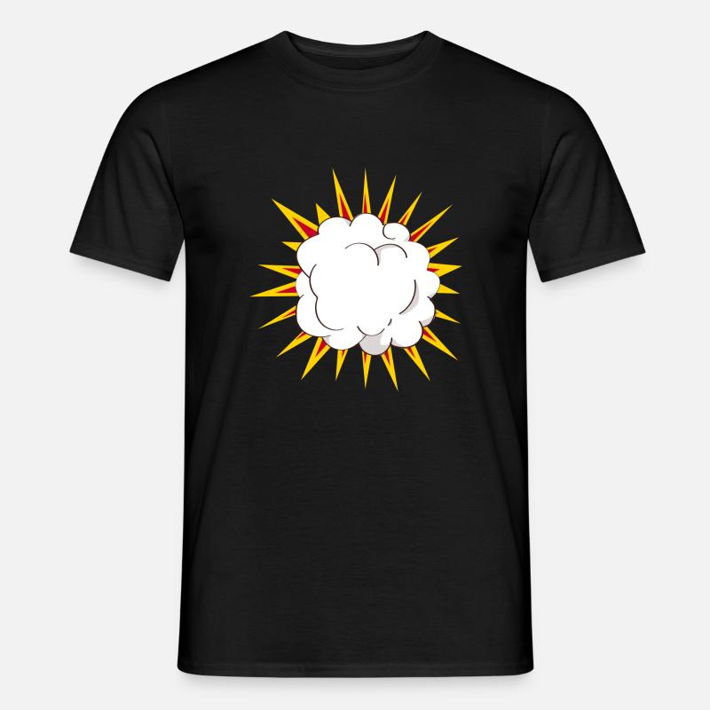 Cartoon Explosion cloud - Men’s T-shirt - black