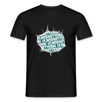 tierschützer statement bullterrier veggie haustier - Männer T-Shirt - Schwarz - Vorne - AI Model Male 178 light (178cm)