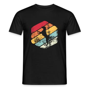 Vintage Geschenk Hund - Männer T-Shirt - Schwarz - Vorne - AI Model Male 178 light (178cm)