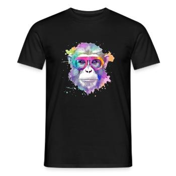 Koki der Schimpanse - Männer T-Shirt - Schwarz - Vorne - AI Model Male 178 light (178cm)