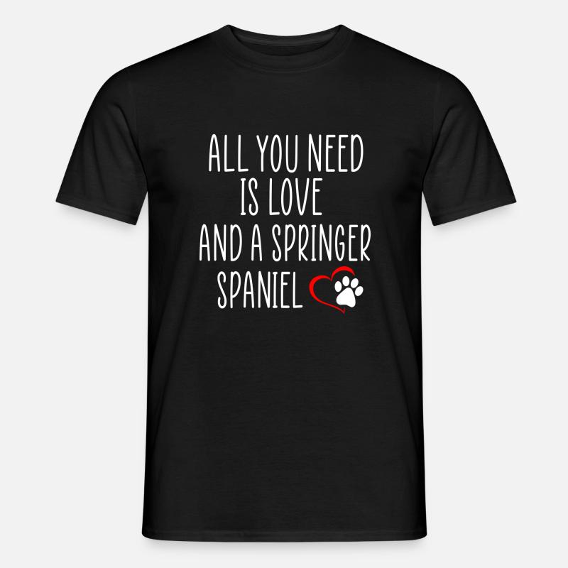 Springer Spaniel Zitate - Männer T-Shirt - Schwarz