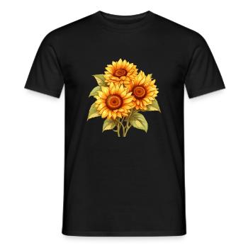 Tournesols - T-shirt homme - noir - Devant - AI Model Male 178 light (178cm)