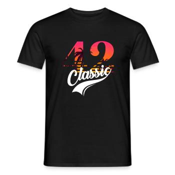 Vintage 1942-42nd anniversary - Men's T-Shirt - black - Front - AI Model Male 178 light (178cm)