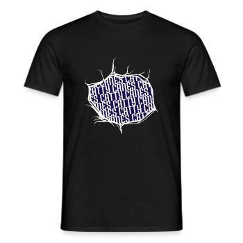 Barbe Dinosaures Mammifère Saint Valentin Barbes Cool - T-shirt homme - noir - Devant - AI Model Male 178 light (178cm)