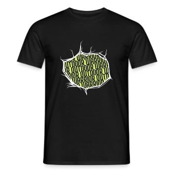 Camping-car Tente Extérieure Joke Geek Randonnée - T-shirt homme - noir - Devant - AI Model Male 178 light (178cm)