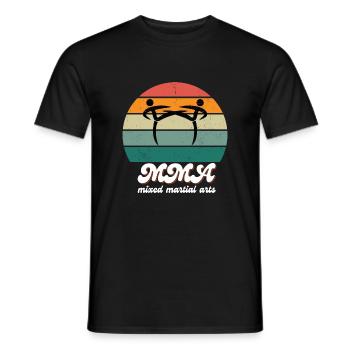 de combat rétro MMA - T-shirt homme - noir - Devant - AI Model Male 178 light (178cm)
