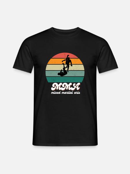 Retro-Kampfgeist-MMA - Männer T-Shirt - Schwarz