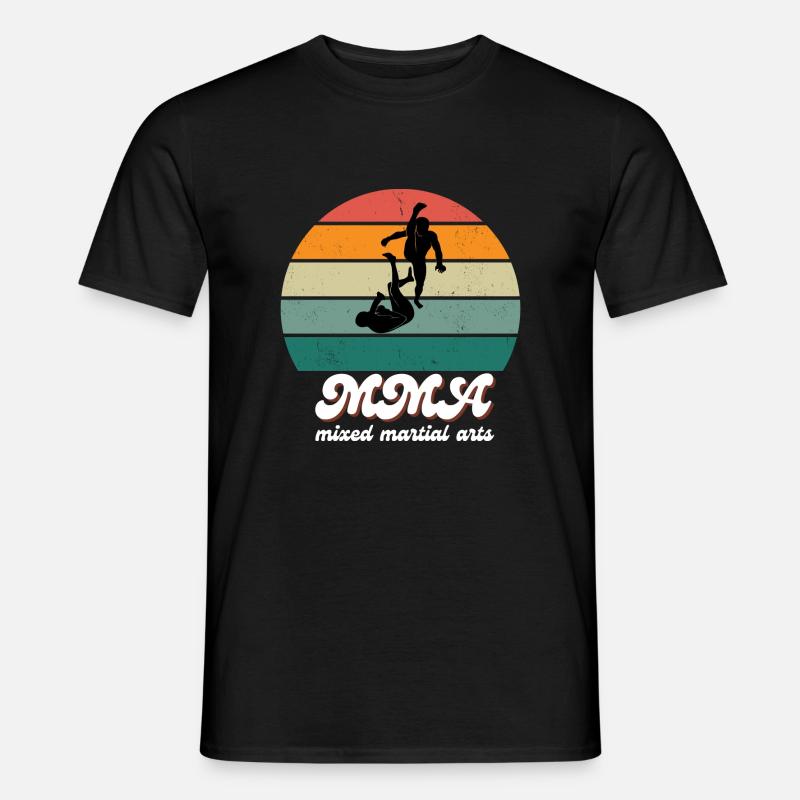 Retro-Kampfgeist-MMA - Männer T-Shirt - Schwarz