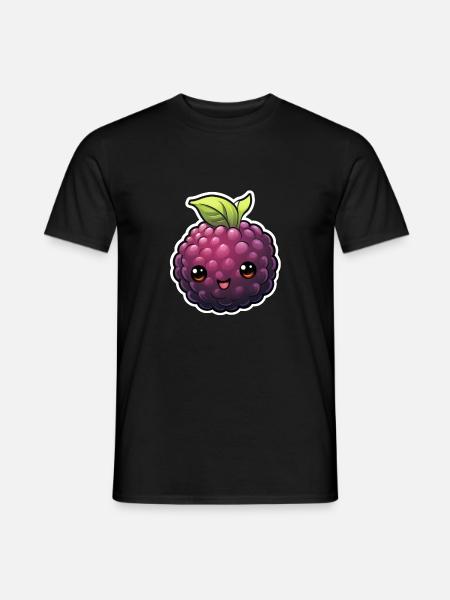 Brombeere süß Animestil - Männer T-Shirt - Schwarz