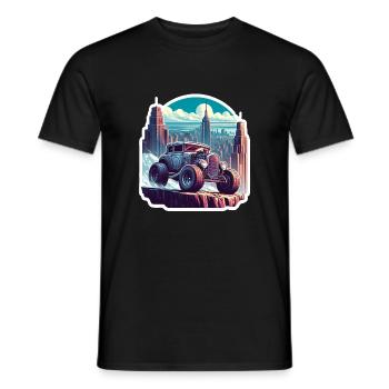 Amerikanischer Oldtimer und Sportwagen - Männer T-Shirt - Schwarz - Vorne - AI Model Male 178 light (178cm)