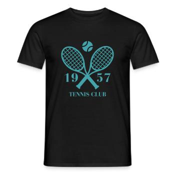 1957 tennis club - T-shirt homme - noir - Devant - AI Model Male 178 light (178cm)