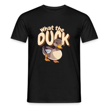 Ente Wasservogel Tier lustiger Spruch - Männer T-Shirt - Schwarz - Vorne - AI Model Male 178 light (178cm)