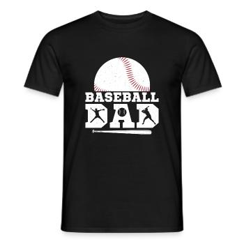 Baseball Dad Father Sport Fan - Männer T-Shirt - Schwarz - Vorne - AI Model Male 178 light (178cm)