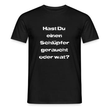 Schlüpfer geraucht - Männer T-Shirt - Schwarz - Vorne - AI Model Male 178 light (178cm)