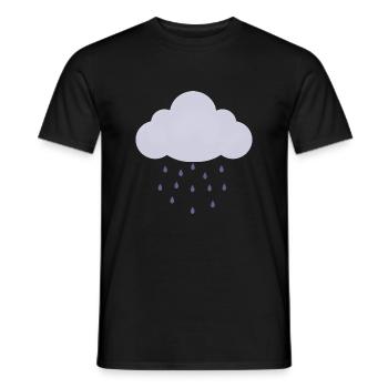 Nuage de barbe à papa arrosé de pluie - T-shirt homme - noir - Devant - AI Model Male 178 light (178cm)