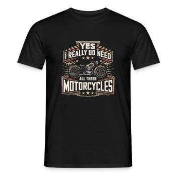 La moto est un mode de vie - T-shirt homme - noir - Devant - AI Model Male 178 light (178cm)