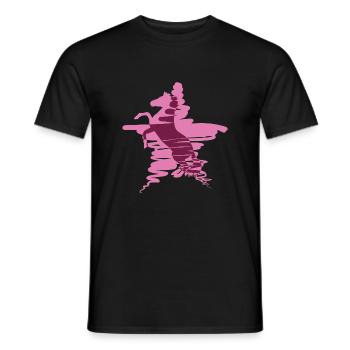 Star Horse - Männer T-Shirt - Schwarz - Vorne - AI Model Male 178 light (178cm)