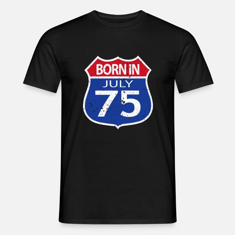 Né(e) en Juillet 1975 - T-shirt homme - noir