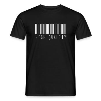 HIGH QUALITY BARCODE WHITE - Männer T-Shirt - Schwarz - Vorne - AI Model Male 178 light (178cm)