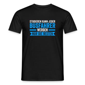 Busfahrer Job Busfahren Geschenk - Männer T-Shirt - Schwarz - Vorne - AI Model Male 178 light (178cm)