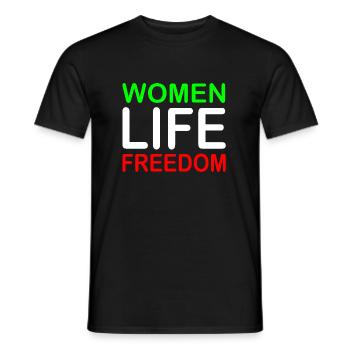 Women life freedom - Männer T-Shirt - Schwarz - Vorne - AI Model Male 178 light (178cm)