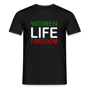 Women life freedom - Männer T-Shirt - Schwarz - Vorne - AI Model Male 178 light (178cm)