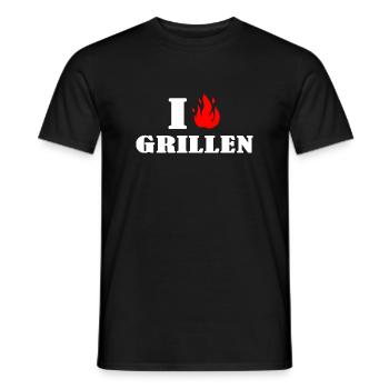 Grillen grillt BBQ Grillmaster Grillromatik - Männer T-Shirt - Schwarz - Vorne - AI Model Male 178 light (178cm)