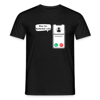 Appels de basket-ball - Dicton sportif - ApriNoeScor - T-shirt homme - noir - Devant - AI Model Male 178 light (178cm)