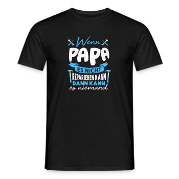 Wenn PAPA es nicht reparieren kann Lustiger Spruch - Männer T-Shirt - Schwarz - Vorne - AI Model Male 178 light (178cm)