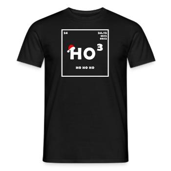 HO HO HO Chemistry Element Christmas Gift - Men's T-Shirt - black - Front - AI Model Male 178 light (178cm)