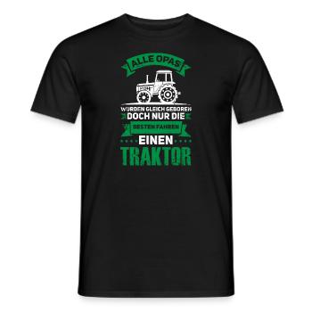 grand-père tracteur cadeau de conducteur - T-shirt homme - noir - Devant - AI Model Male 178 light (178cm)